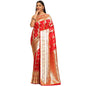 Faishana Presents Reddish Maroon Booti Flower Mughal Motif Banarasi Katan Silk With Skirt Borde