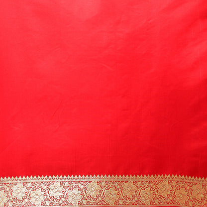 Faishana Presents Reddish Maroon Booti Flower Mughal Motif Banarasi Katan Silk With Skirt Borde