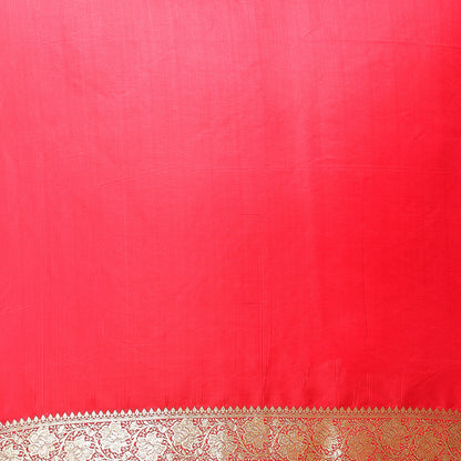 Faishana Presents Peach Booti Flower Mughal Motif Banarasi Katan Silk With Skirt Borde