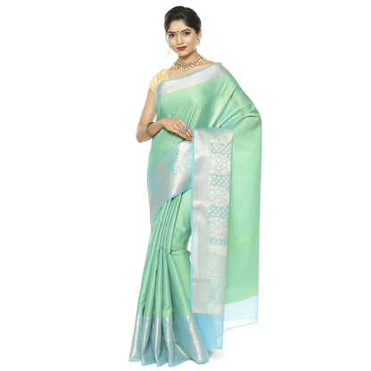 Green Tanchoi Banarasi Sarees For Women GEBC14