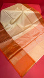 Cream Tanchoi Banarasi Sarees For Women GEBC15