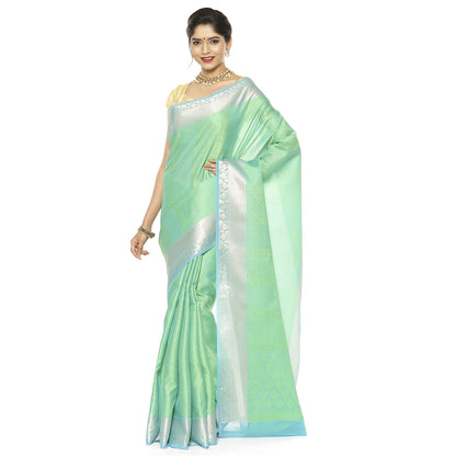 Green Tanchoi Banarasi Sarees For Women GEBC16