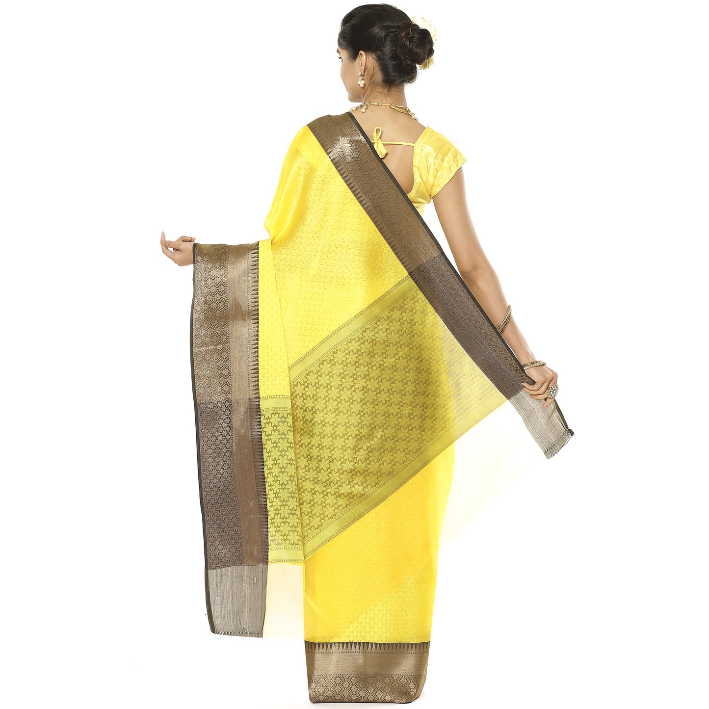 Gold Tanchoi Banarasi Sarees For Women GEBC4