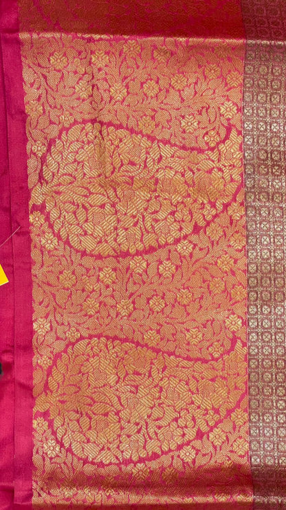 Brown Kanchi Silk Banarasi Sarees For Women GEBE14