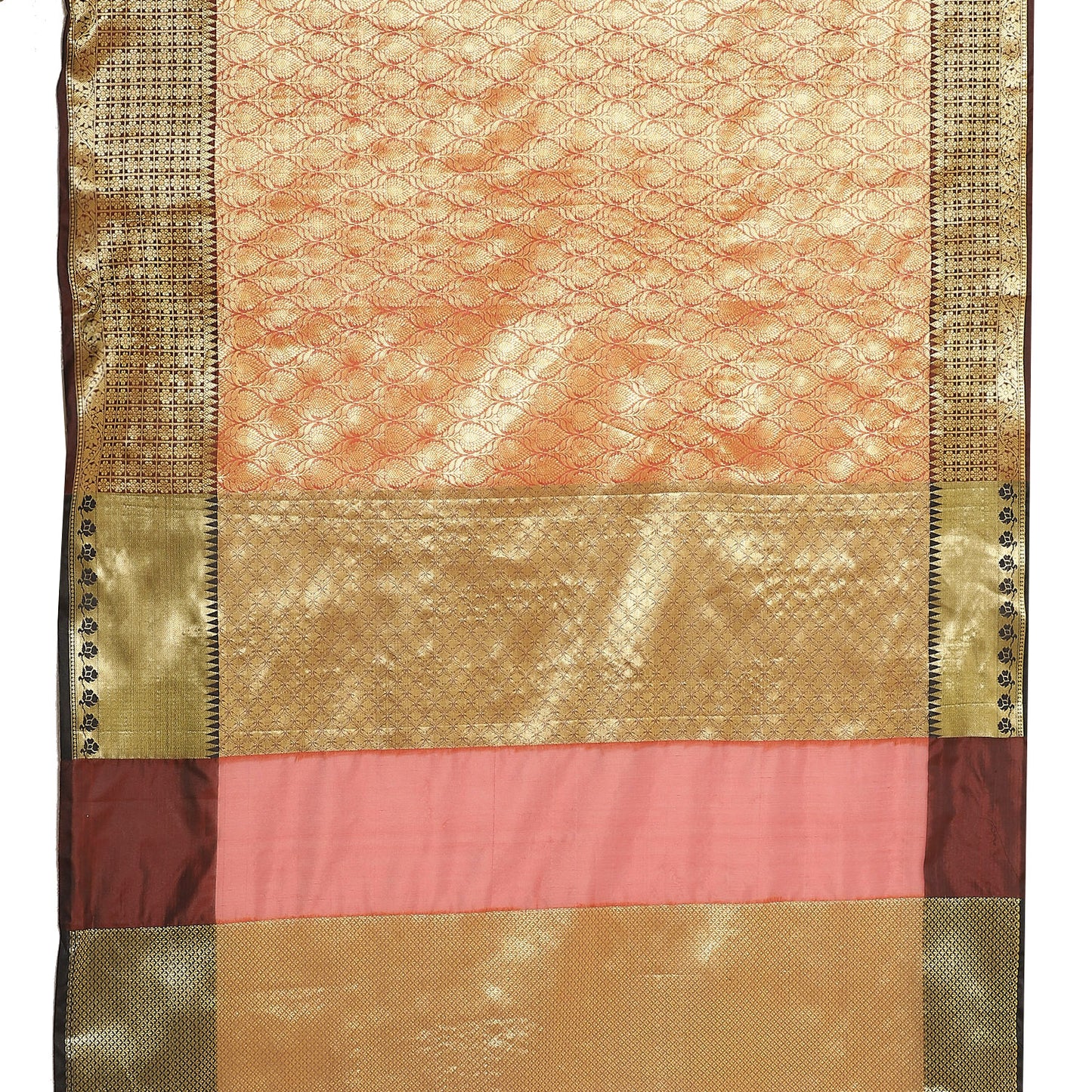 Red Kanchi Silk Banarasi Sarees For Women GEBE16