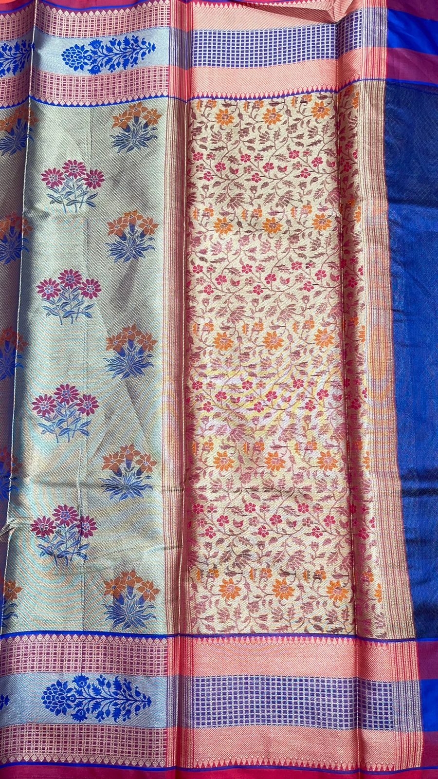 Grey Kanchi Silk Banarasi Sarees For Women GEBE1