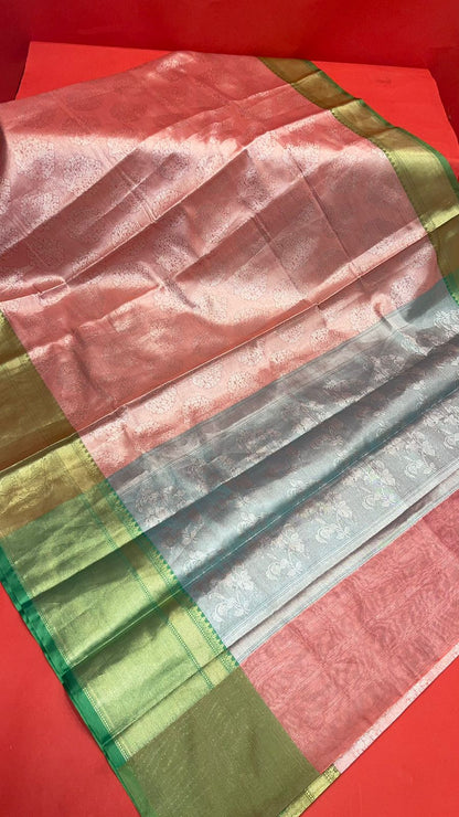 Pink Kanchi Silk Banarasi Sarees For Women GEBE20