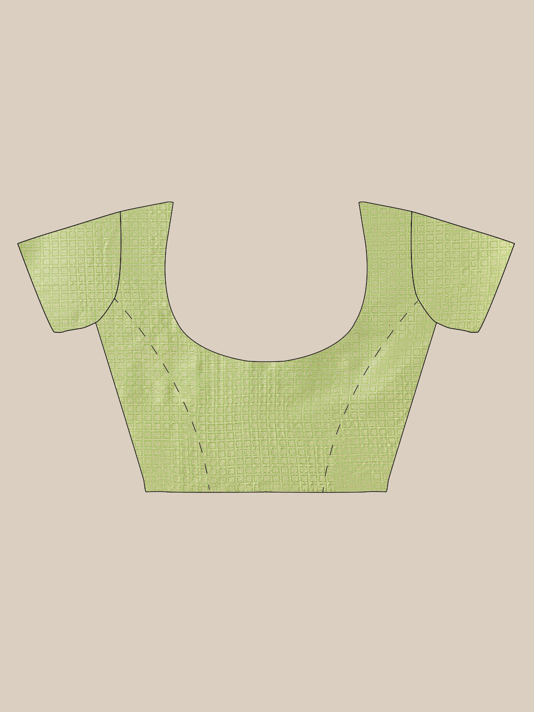 Faishana Presents Handwoven Green Bright Silk Boota Zari Border With Green Blouse Banarasi Saree