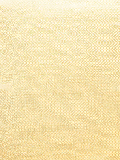 Faishana Presents Handwoven Light Gold Bright Silk Boota Skirt Border With Light Gold Blouse Banarasi Saree