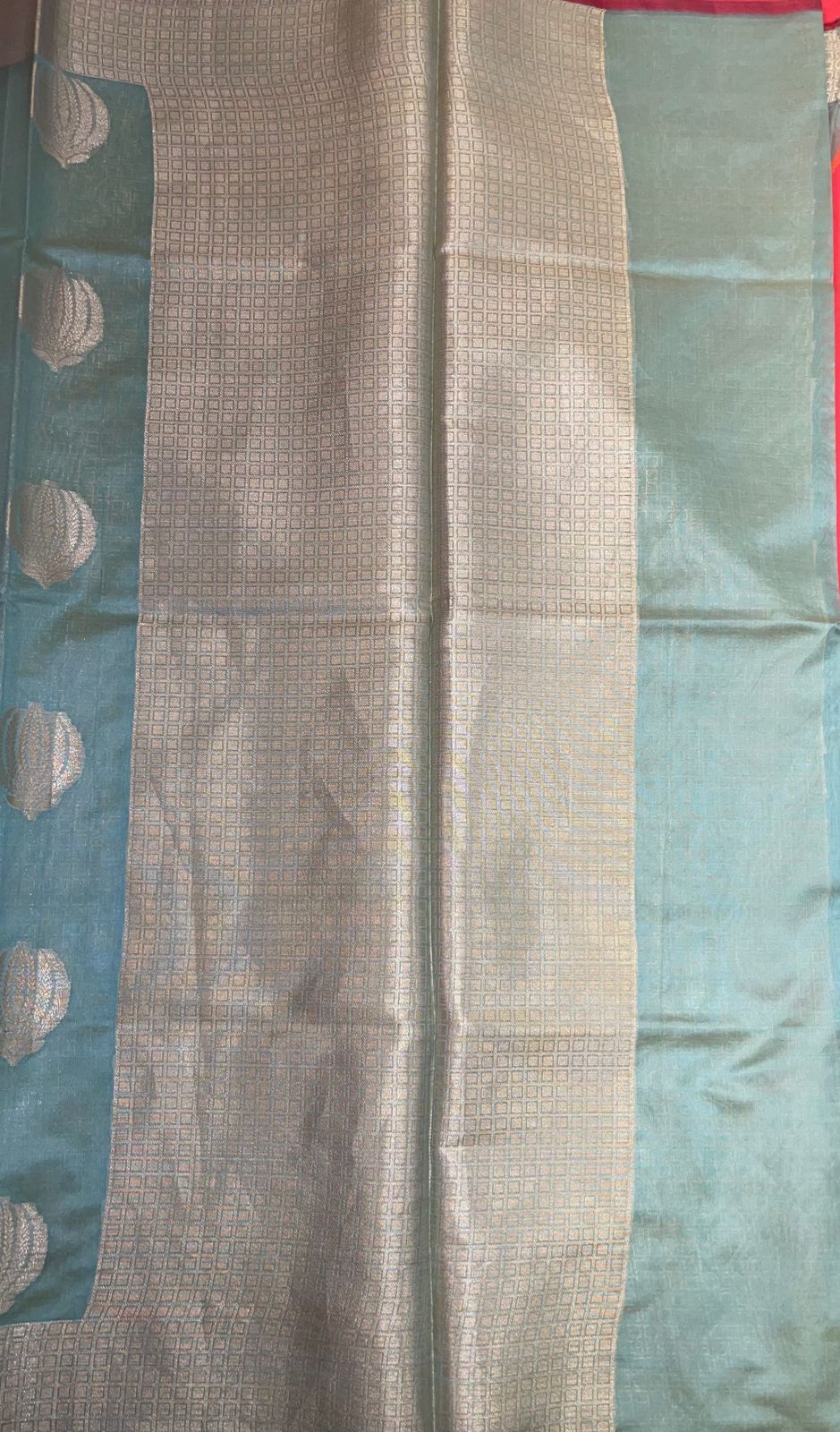 Sea Green Bright Silk Banarasi Sarees For Women GEBRTSLK_8
