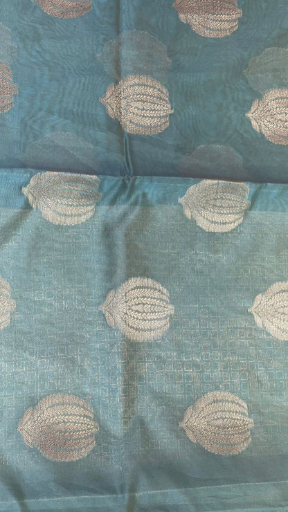 Sea Green Bright Silk Banarasi Sarees For Women GEBRTSLK_8