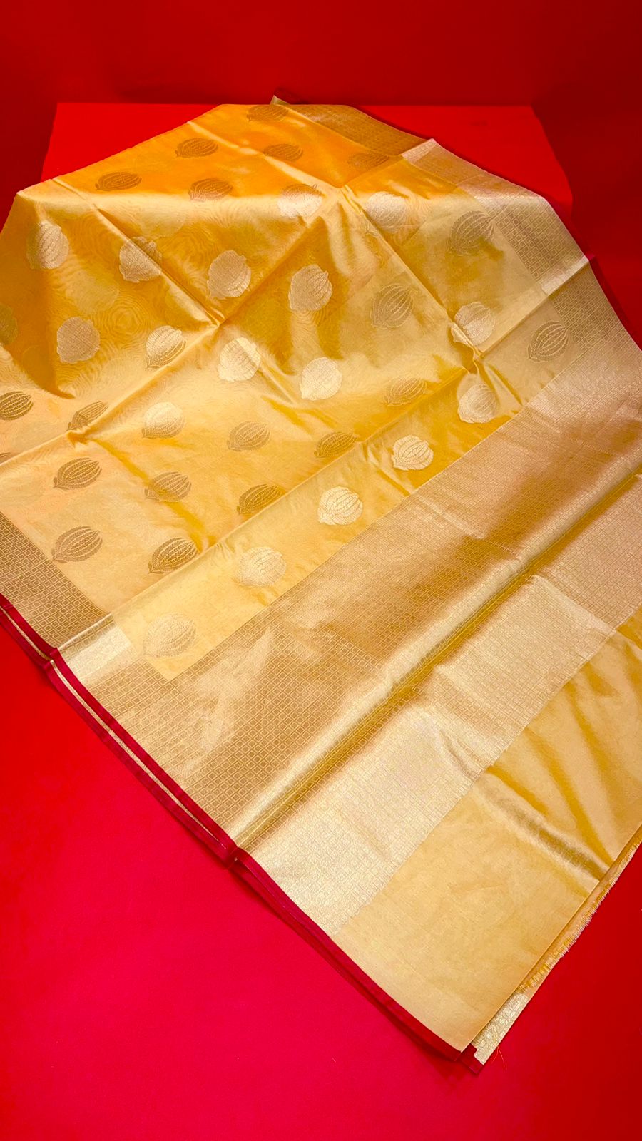Peach Bright Silk Banarasi Sarees For Women GEBRTSLK_9