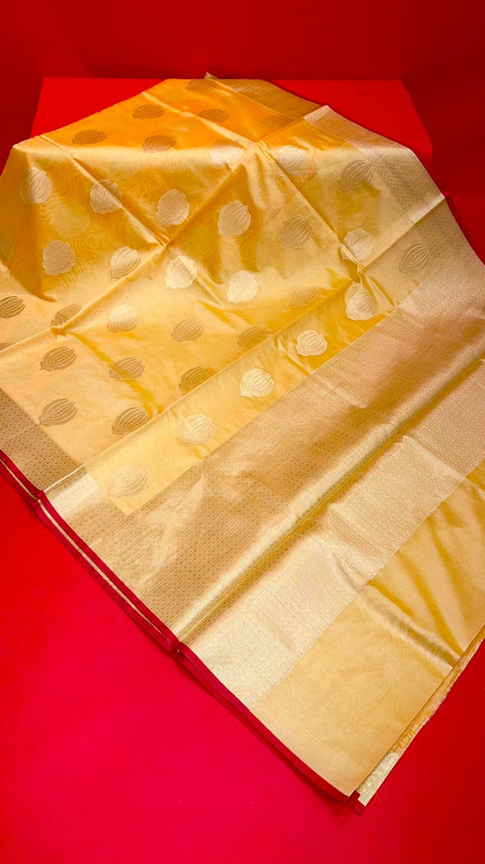 Peach Bright Silk Banarasi Sarees For Women GEBRTSLK_9