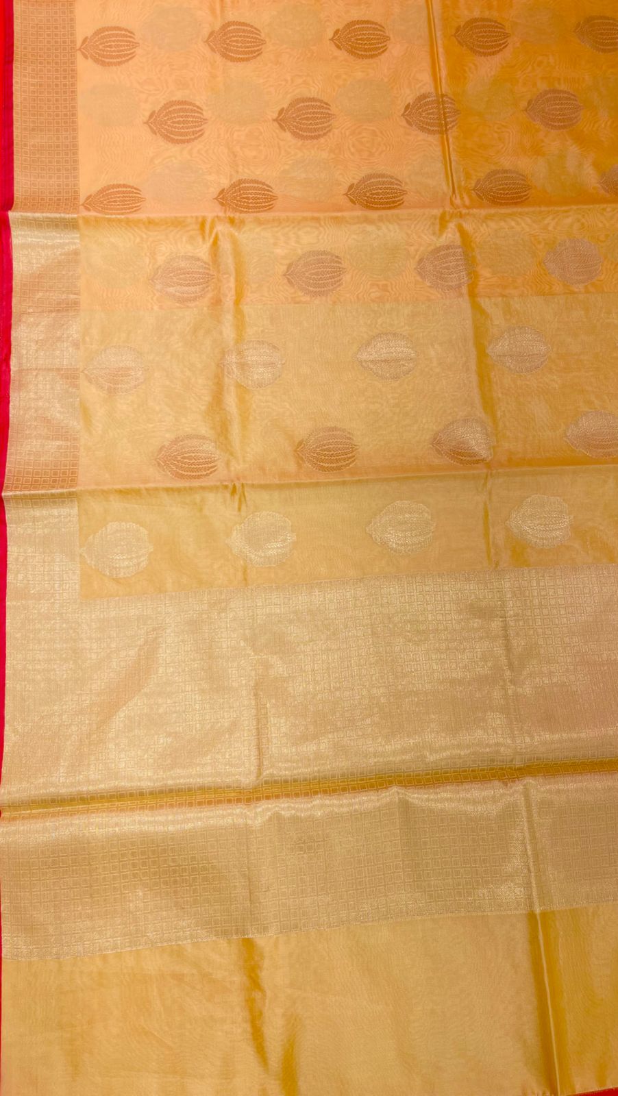 Peach Bright Silk Banarasi Sarees For Women GEBRTSLK_9