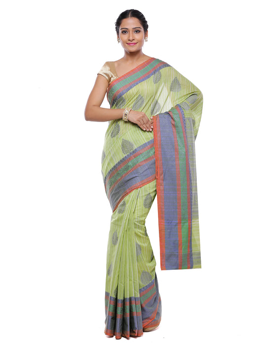 Faishana Presents Women's Green Art Silk Saree With Blouse Piece