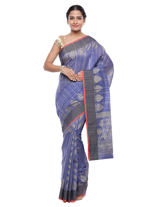 Faishana Presents Women's Blue Art Silk Saree With Blouse Piece