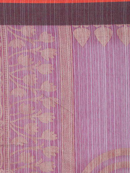 Faishana Presents Women's Purple Art Silk Saree With Blouse Piece