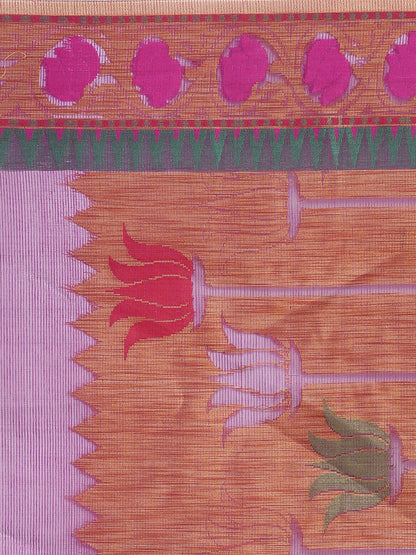 Faishana Presents Women's Purple Art Silk Saree With Blouse Piece