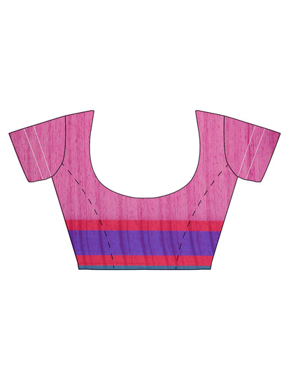 Faishana Presents Women's Purple Art Silk Saree With Blouse Piece