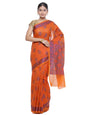 Faishana Presents Women's Orange Art Silk Saree With Blouse Piece