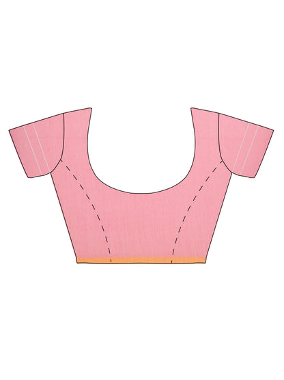 Faishana Presents Women's Pink Art Silk Saree With Blouse Piece