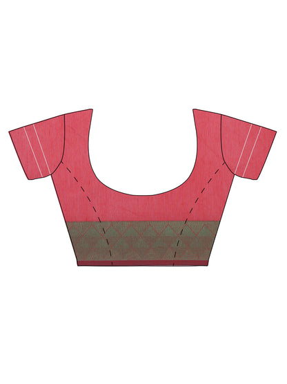 Faishana Presents Women's Rust Art Silk Saree With Blouse Piece