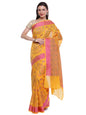 Faishana Presents Women's Yellow Art Silk Saree With Blouse Piece