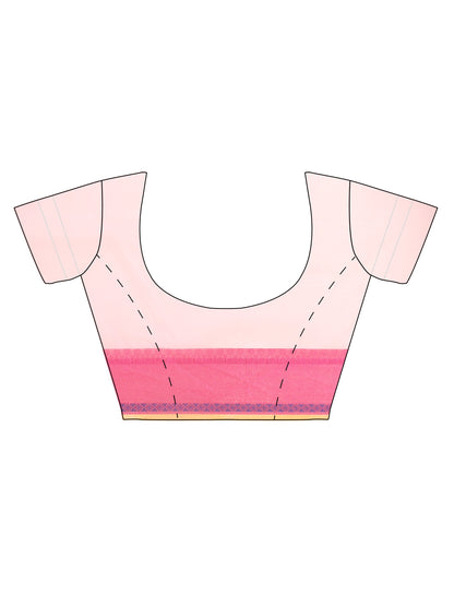 Faishana Presents Women's Pink Art Silk Saree With Blouse Piece