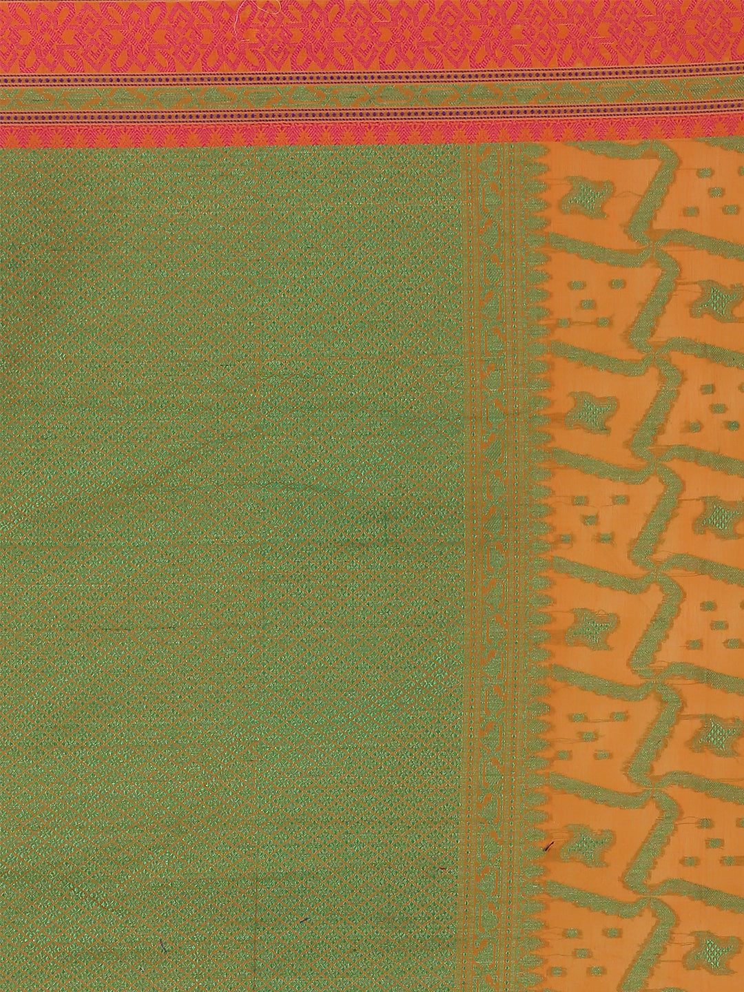Faishana Presents Women's Orange Art Silk Saree With Blouse Piece