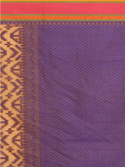 Faishana Presents Women's Orange Art Silk Saree With Blouse Piece