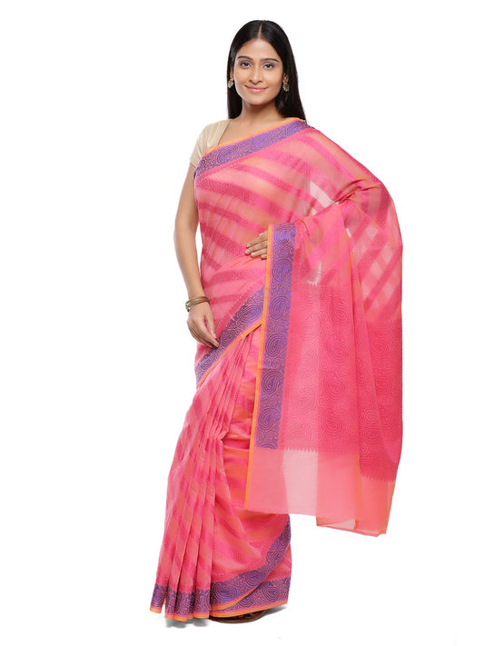 Faishana Presents Women's Purple Art Silk Saree With Blouse Piece