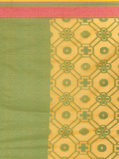 Faishana Presents Women's Light Green Art Silk Saree With Blouse Piece