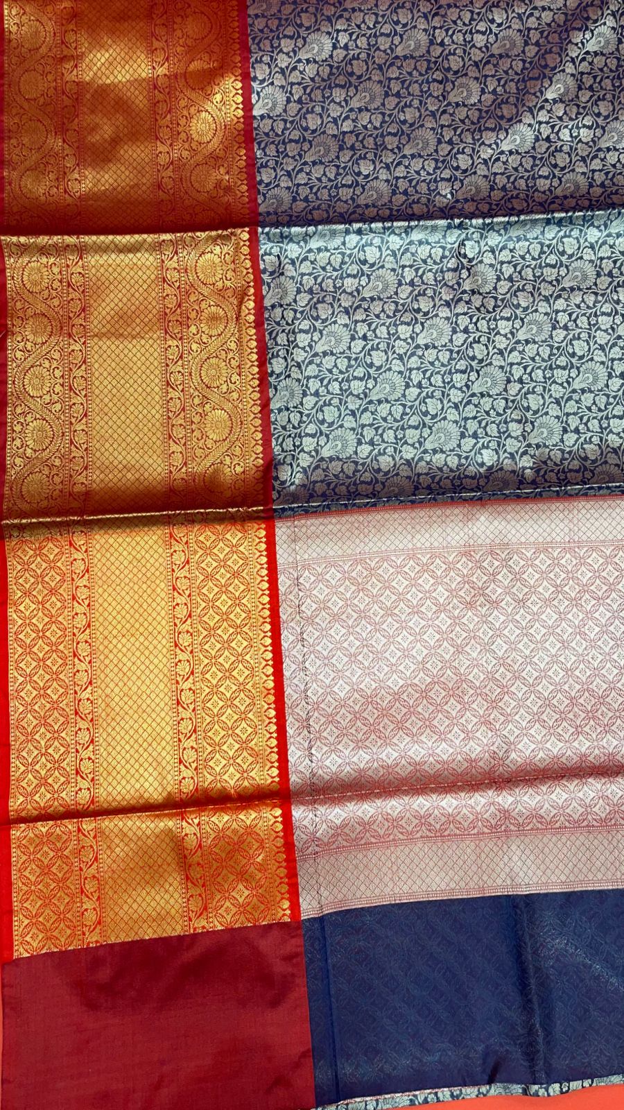 Blue Kanchi Silk Banarasi Sarees For Women GEBW13
