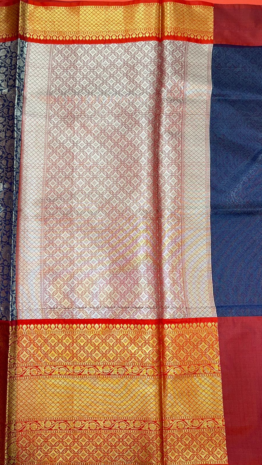Blue Kanchi Silk Banarasi Sarees For Women GEBW13