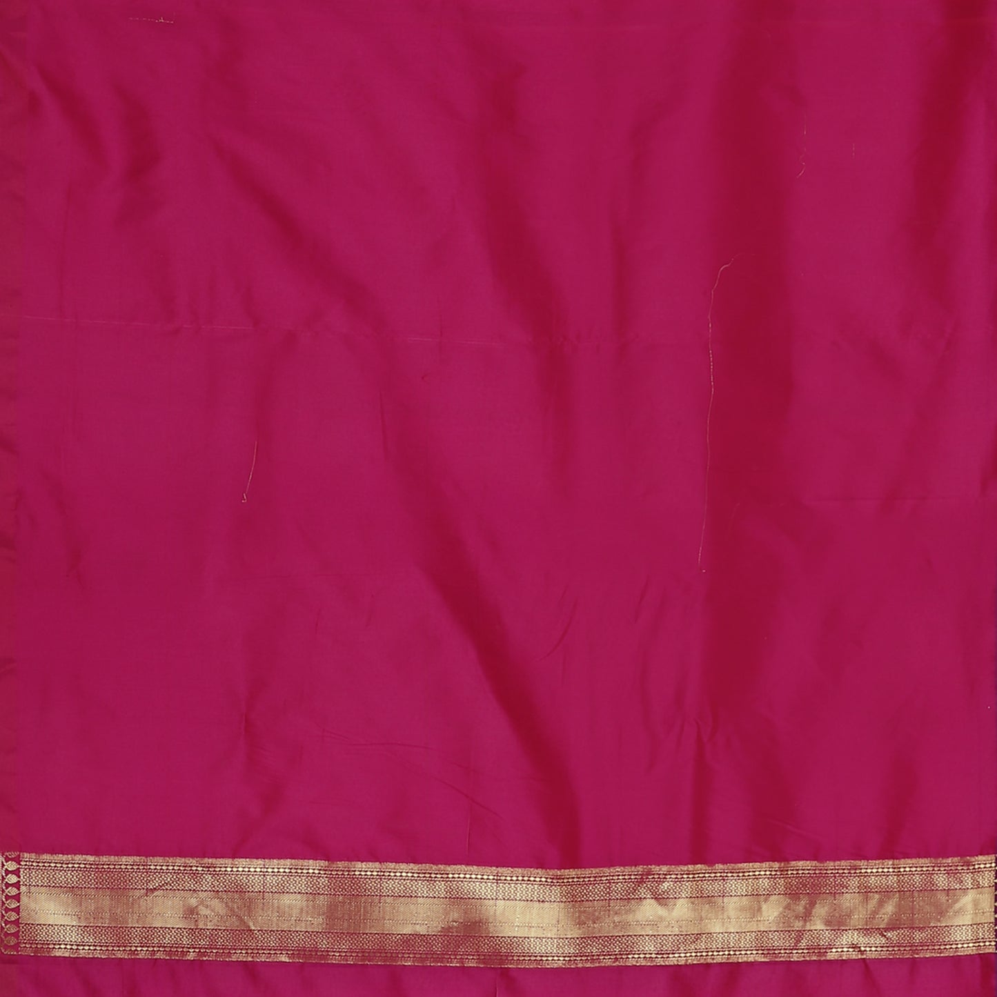 Faishana Presents Magenta Poly Cotton Zari Boota With Skirt Border Banarasi Saree with Blouse Piece