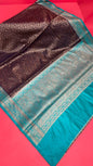 Black Cotton Blend Banarasi Sarees For Women GECT23