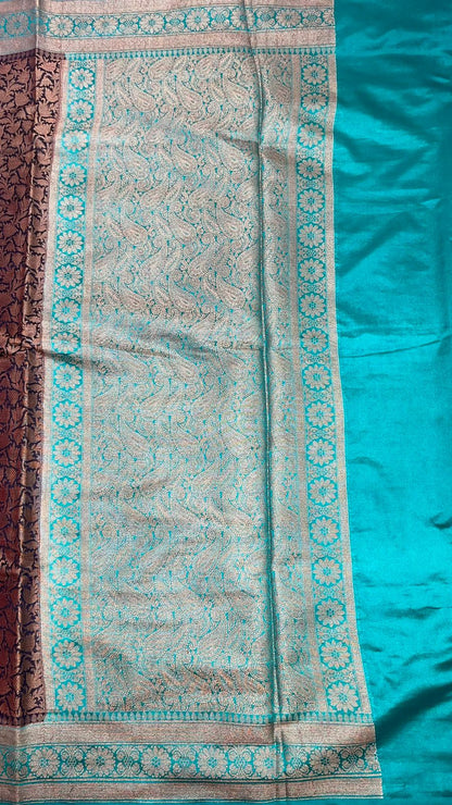 Black Cotton Blend Banarasi Sarees For Women GECT23