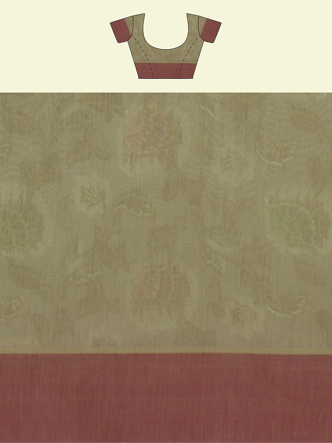 Faishana Presents Presents Beige Cotton Tilfi Meena Jaal With Beige Border Banarasi Saree