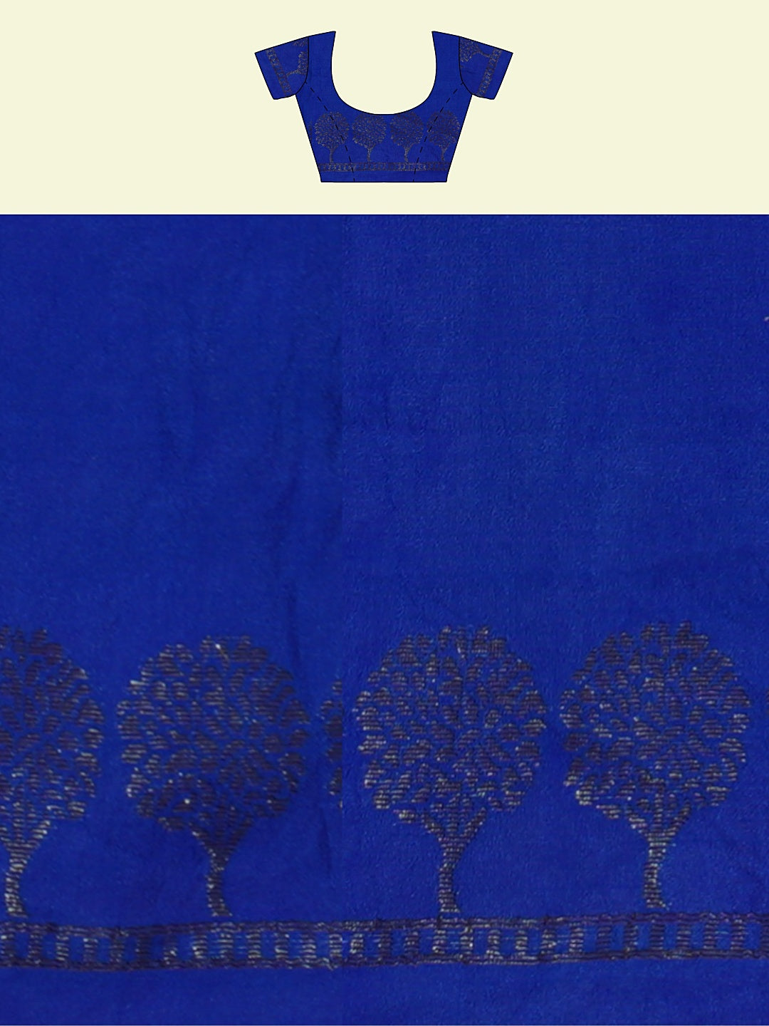 Faishana Presents Handwoven Pink Dupion Silk Jaal Skirt Border With Blue Blouse