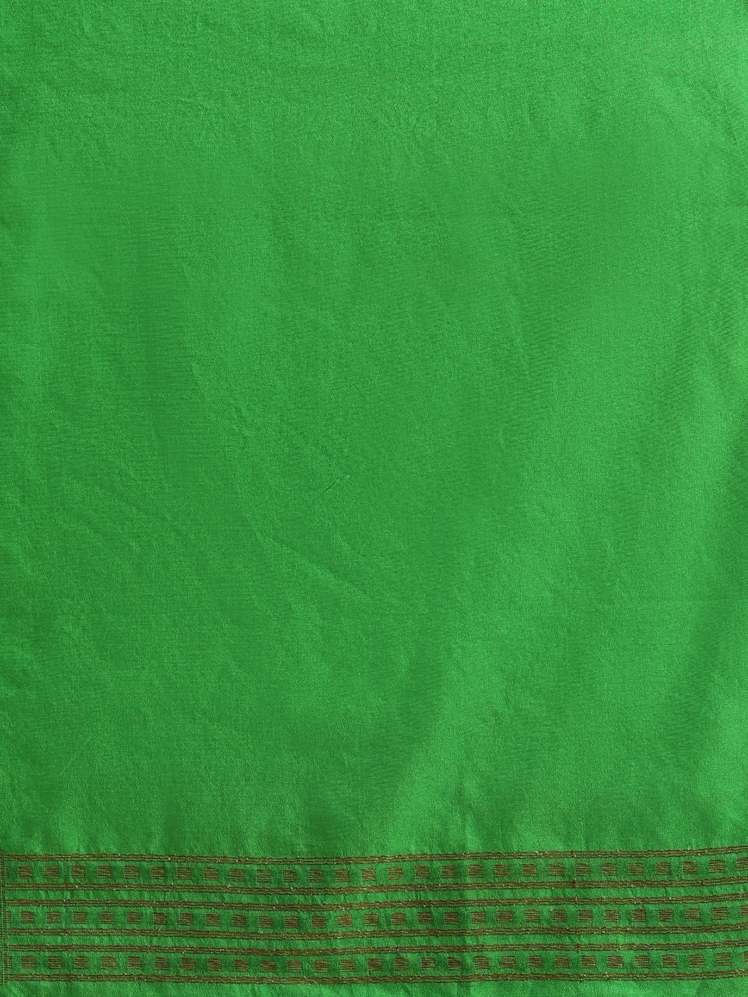 Faishana Presents Handwoven Red Dupion Silk Jaal Skirt Border With Green Blouse Banarasi Saree