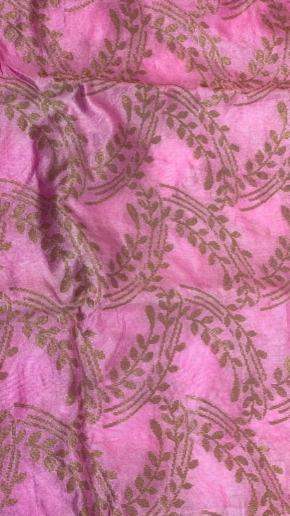 Pink Dupion Silk Banarasi Sarees For Women GEDUPSILK_93
