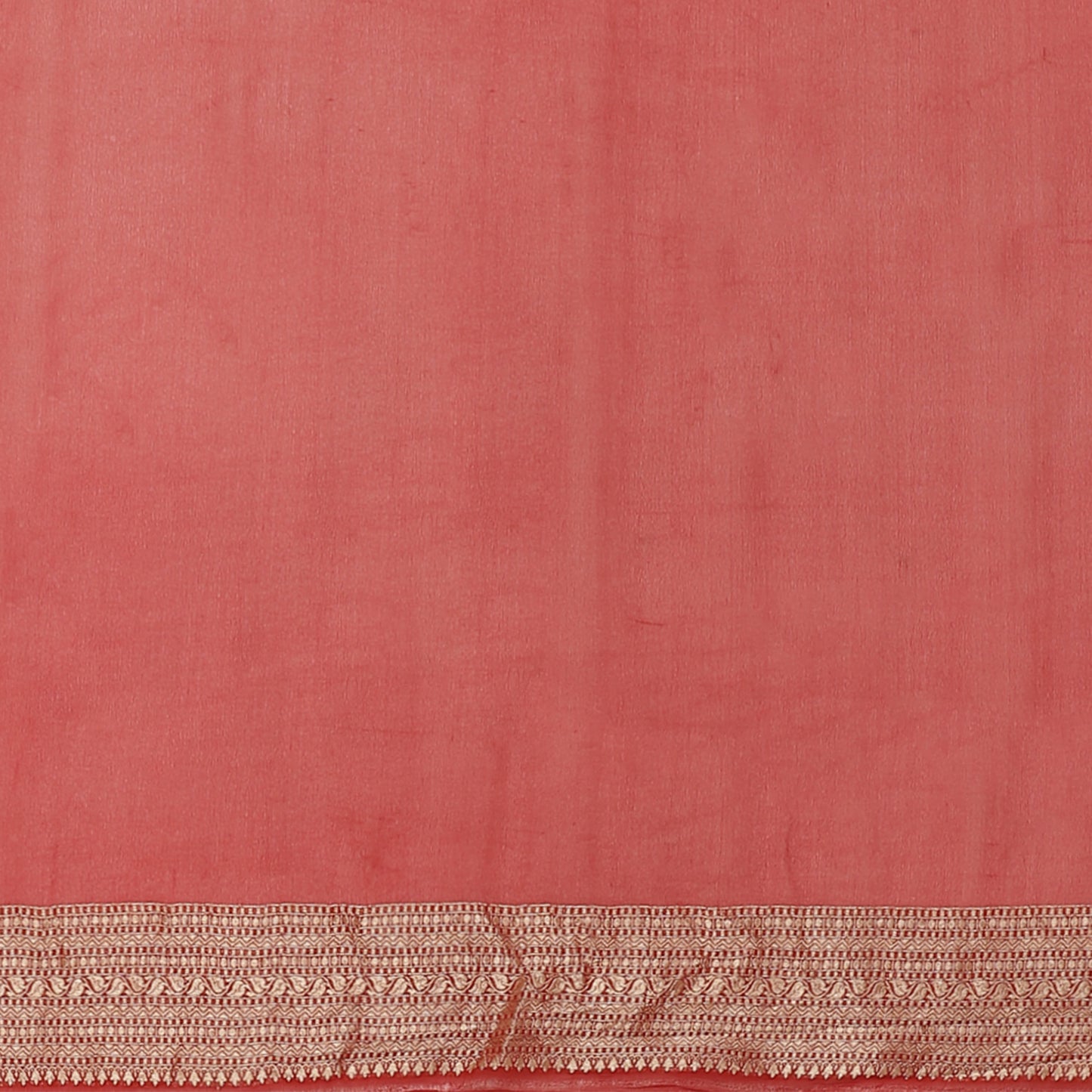 Faishana Presents Beige Pure Banarasi Khaddi Chiffon Georgette Golder Zari Meena Booti Boota Weaving Kadiyal Red Border.