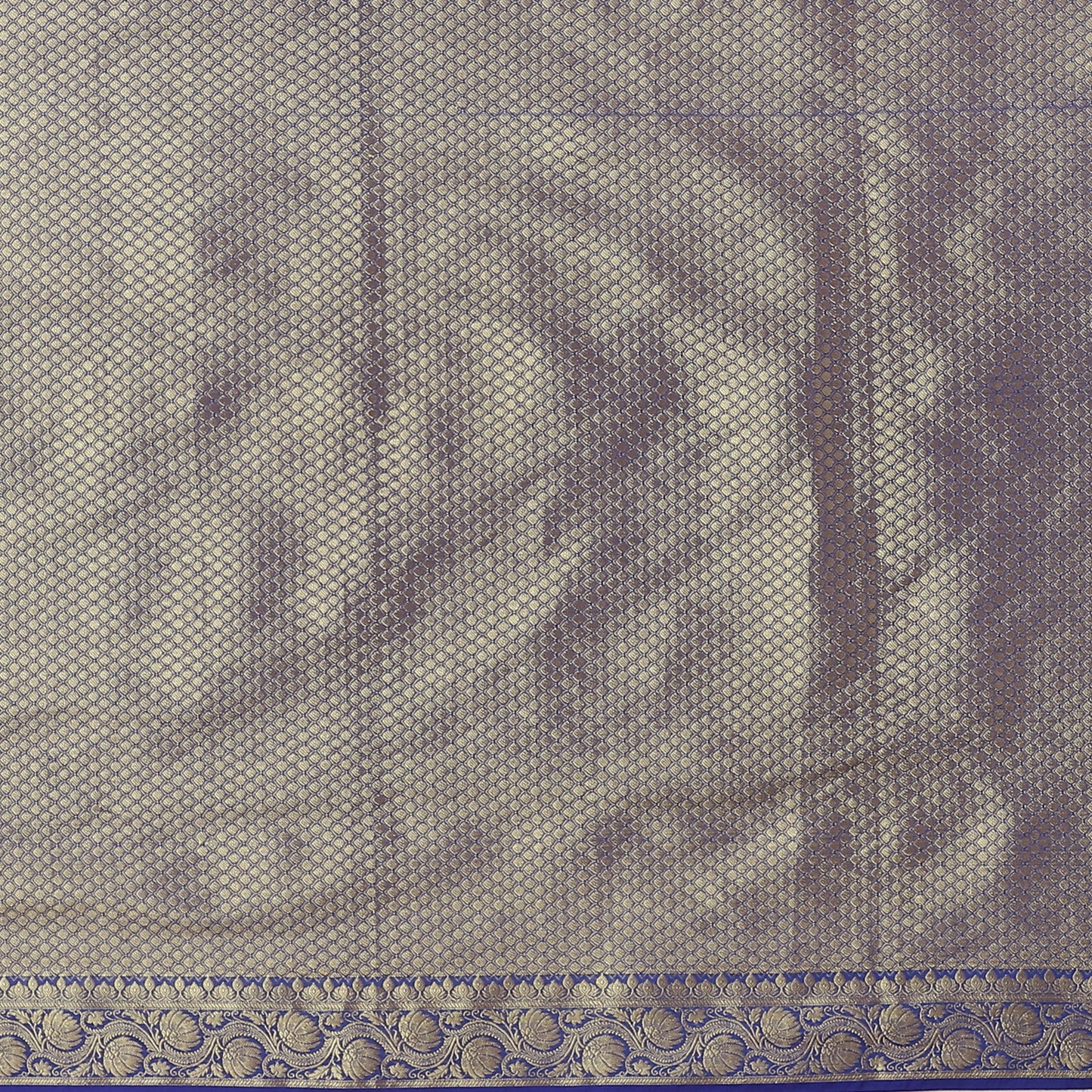 Faishana Presents Blue Valkalam Katan Silk Plain Anchal Zari Border Banarasi Saree