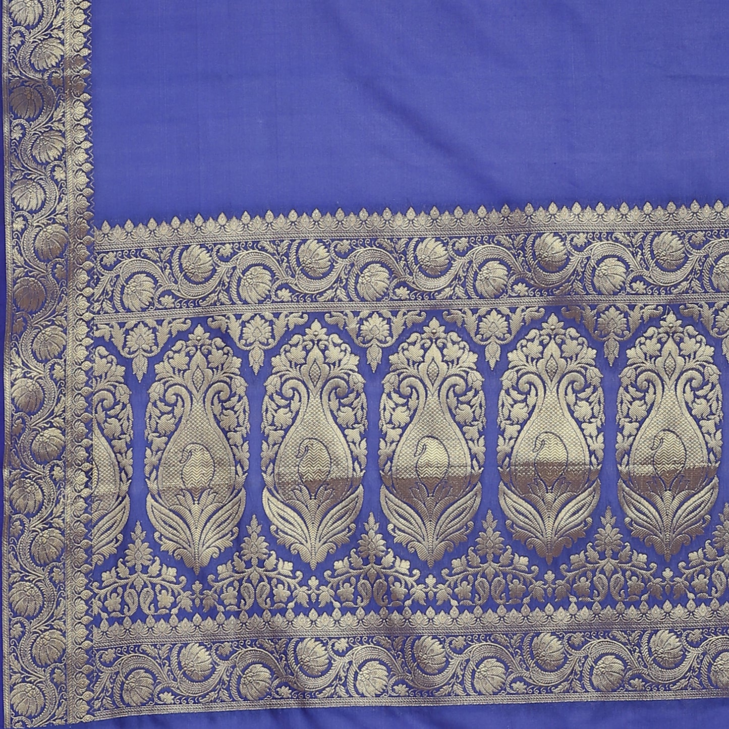 Blue Katan Silk Banarasi Sarees For Women GEASF202