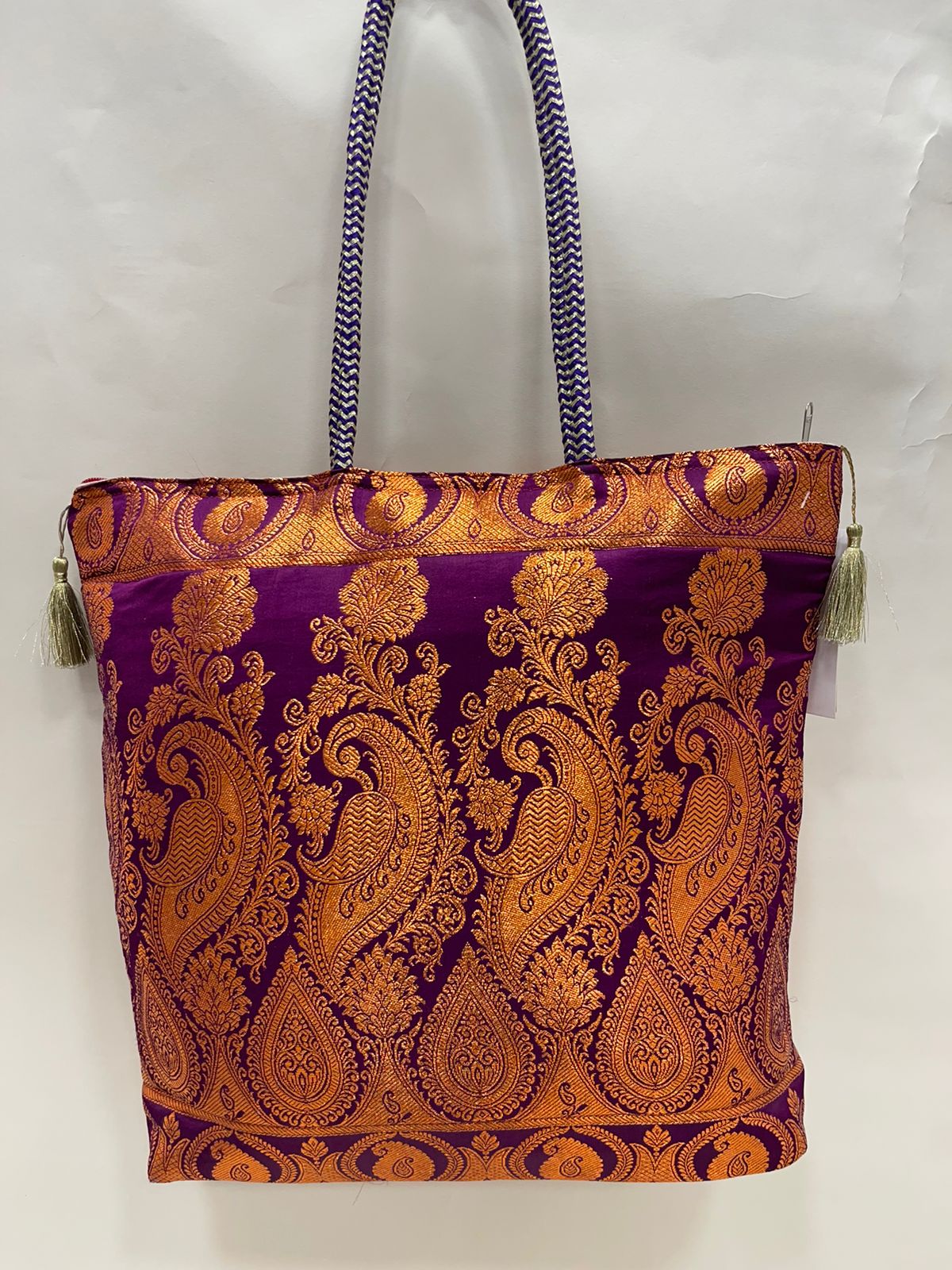 Purple Banarasi Hand Bag HBG_3