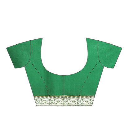 Faishana Presents Brown Mughal Motif Satin Silk Banarasi Saree Kaanchi Skirt Kadiyal Green Borde