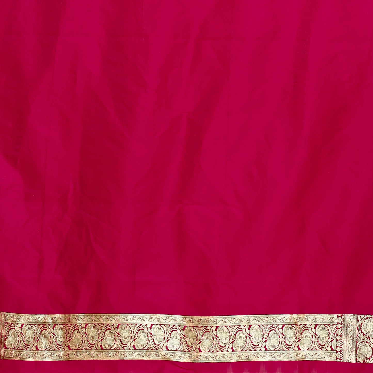 Faishana Presents Pink Mughal Motif Banarasi Satin Silk Saree With Skirt Borde