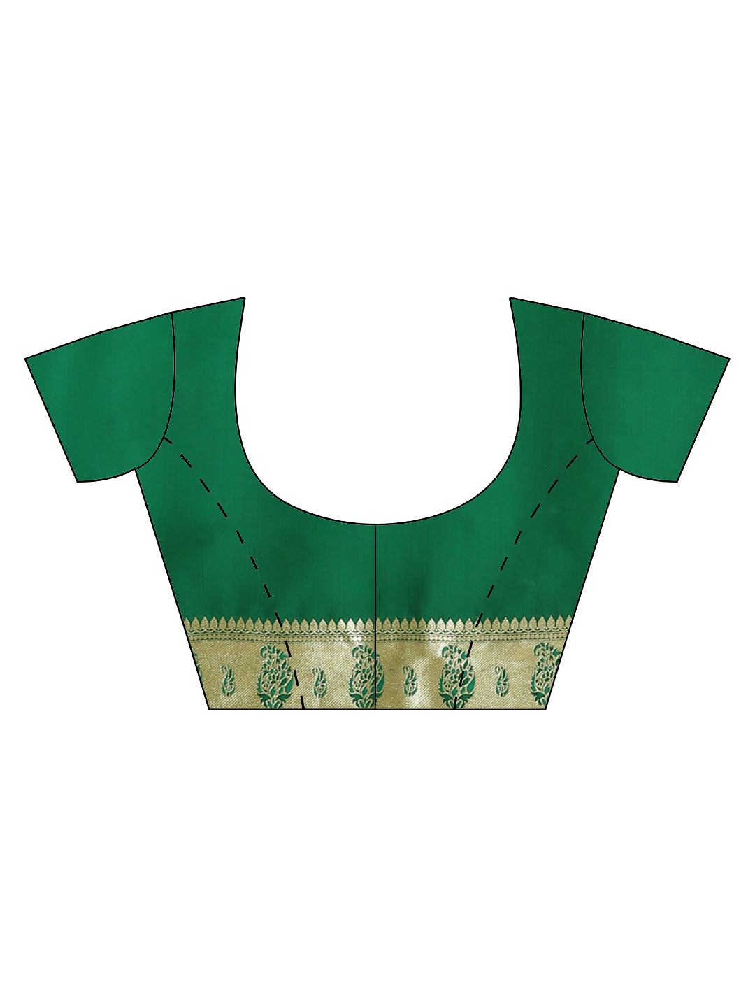 Faishana Presents Orange Booti Mughal Motif Satin Silk Banarasi Saree With Paithani Green Borde