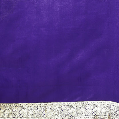Faishana Presents Red Satin Silk Mughal Motif Zari Booti Banarasi Saree with Kadiyal Blue Border