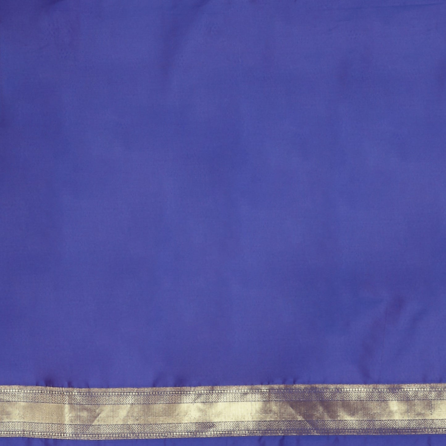 Faishana Presents Royal Blue Poly Cotton Zari Boota Skirt Border Banarasi Saree With Blouse Piece